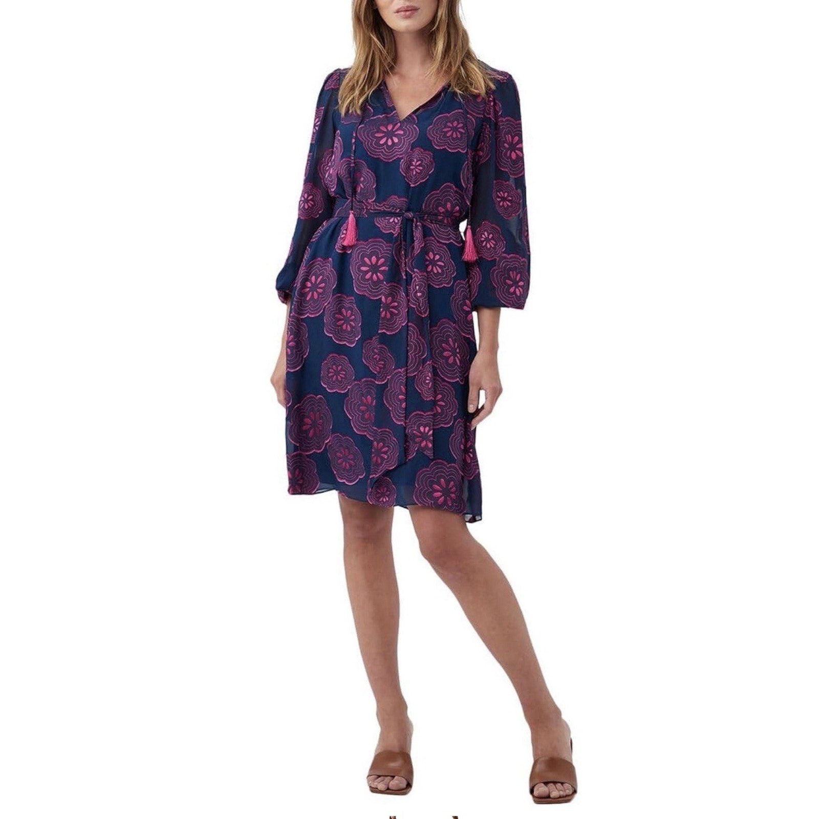 Trina Turk Tribeca Floral Silk-Blend Dress Women’s Small